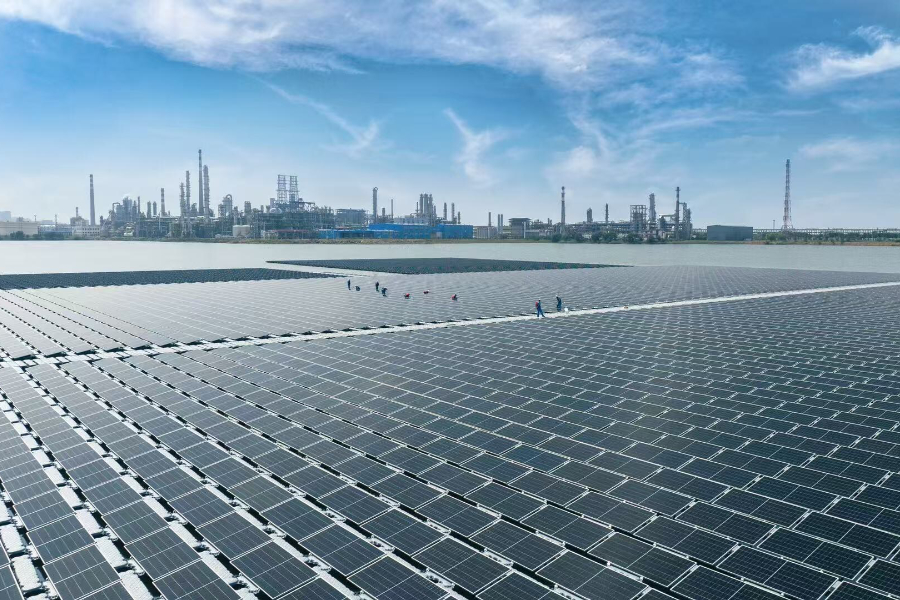 China Petroleum & Chemical Corporation (Sinopec) has unveiled a 60,000-square-metre 'floating' photovoltaic project, located near Qingdao in Shandong Province.