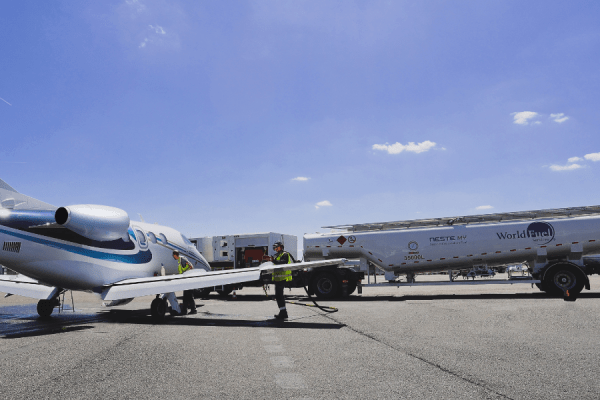 WFS and Neste MY SAF at Paris-Le Bourget - Photo courtesy of World Fuel Services