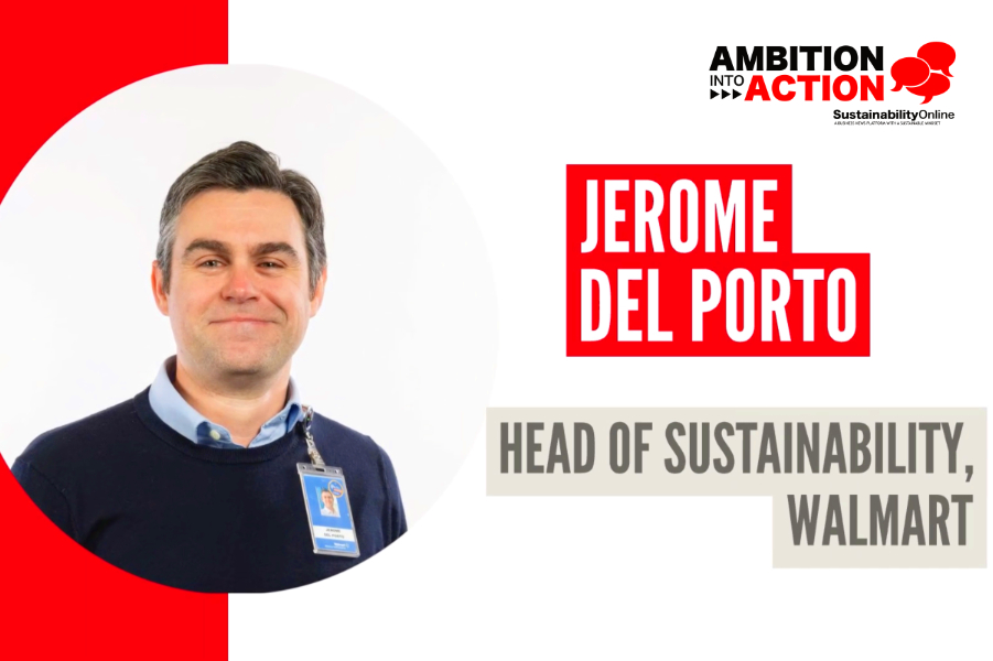As Walmart’s Head of Corporate Sustainability, Jerome Del Porto leads initiatives across supply chains, nature, waste, and other environmental and social impact areas.