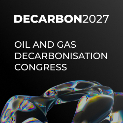 Poster announcing Decarbon 2027: Oil and Gas Decarbonisation Congress, with abstract glassy bubbles at the bottom.