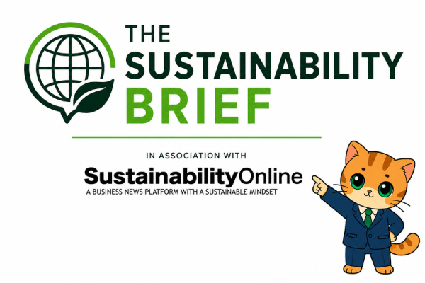 The Sustainability Brief logo with Eco Cat