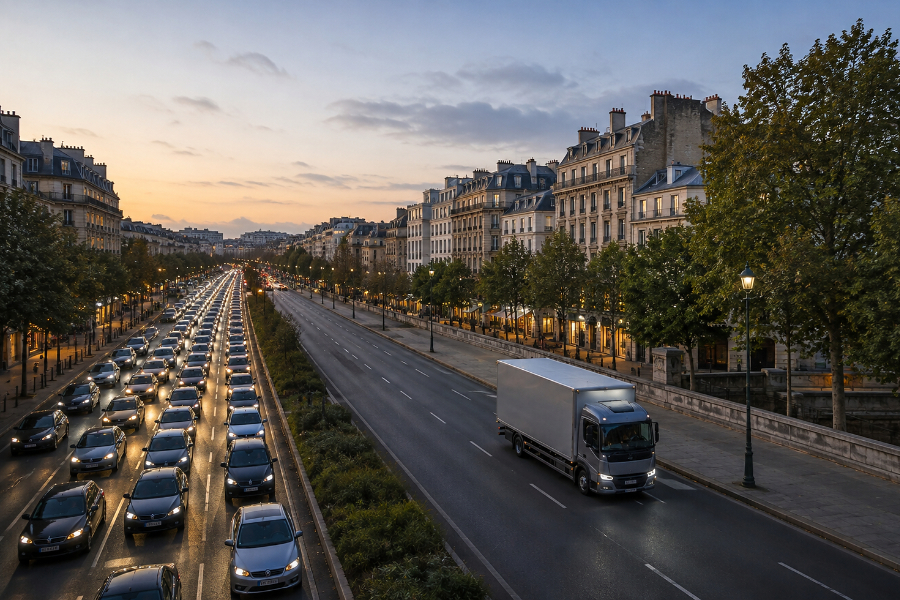 Commercial vehicles outperform passenger cars in terms of urban road efficiency in five European capitals, a new study by Geotab has revealed.