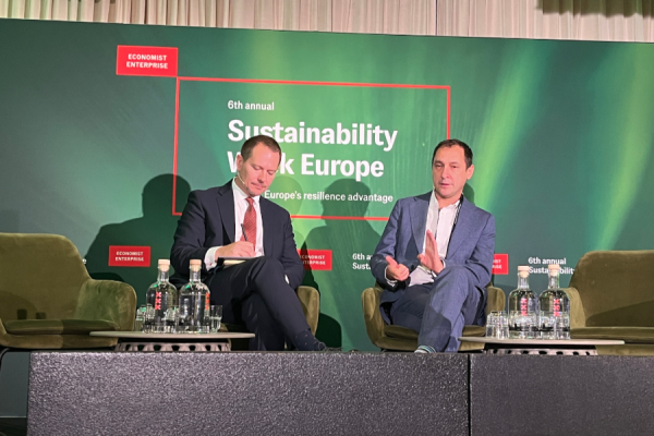 Blaž Kurnik, head of the Climate Risk and Resilience Unit at the European Environment Agency (EEA), at the Economist Enterprise Sustainability Week Europe Summit in Amsterdam.